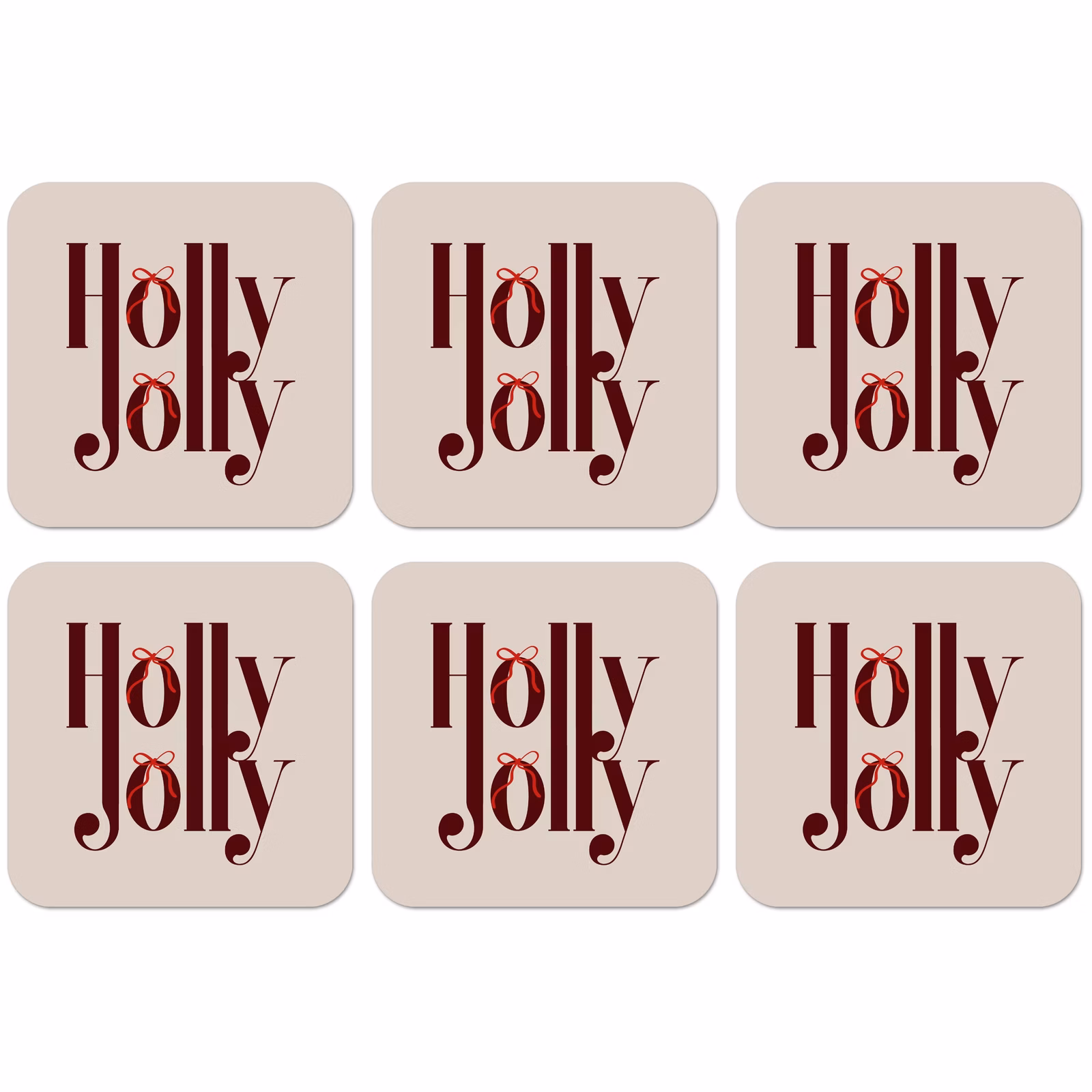 Untersetzer - Text – Weihnachten – Braun — 1