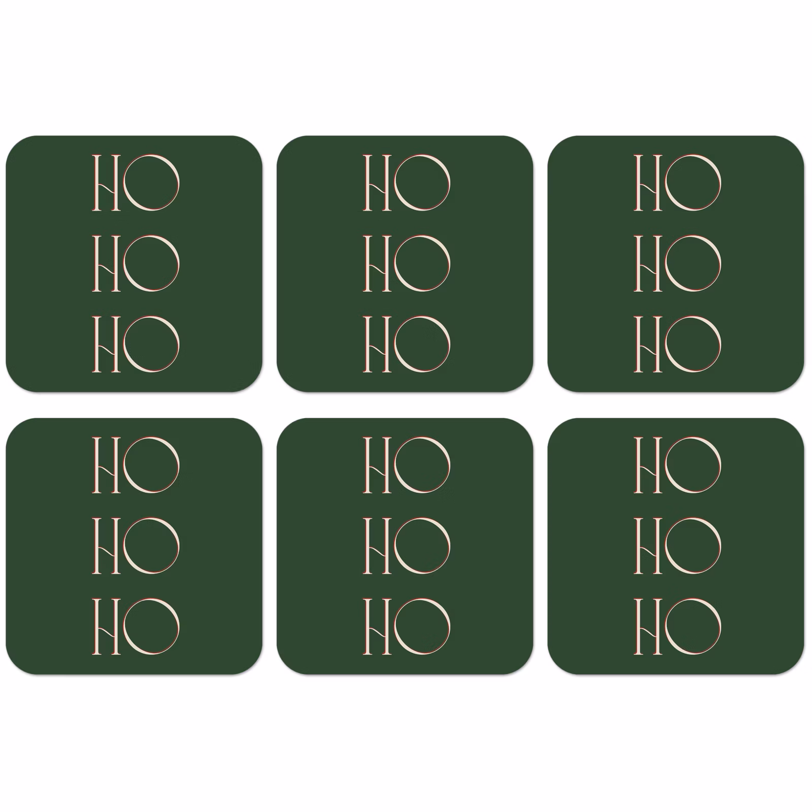 Untersetzer - Text – Weihnachten – Modern – Grün — 1