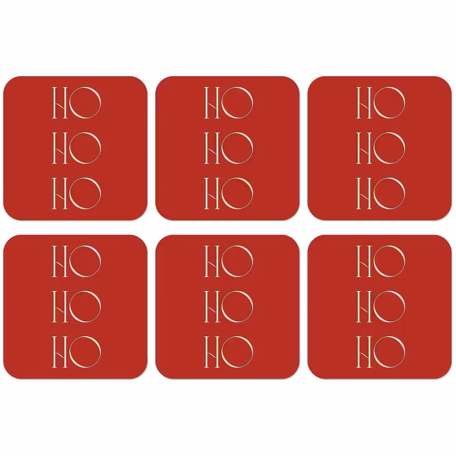 Untersetzer - Text – Weihnachten – Modern – Rot — 1