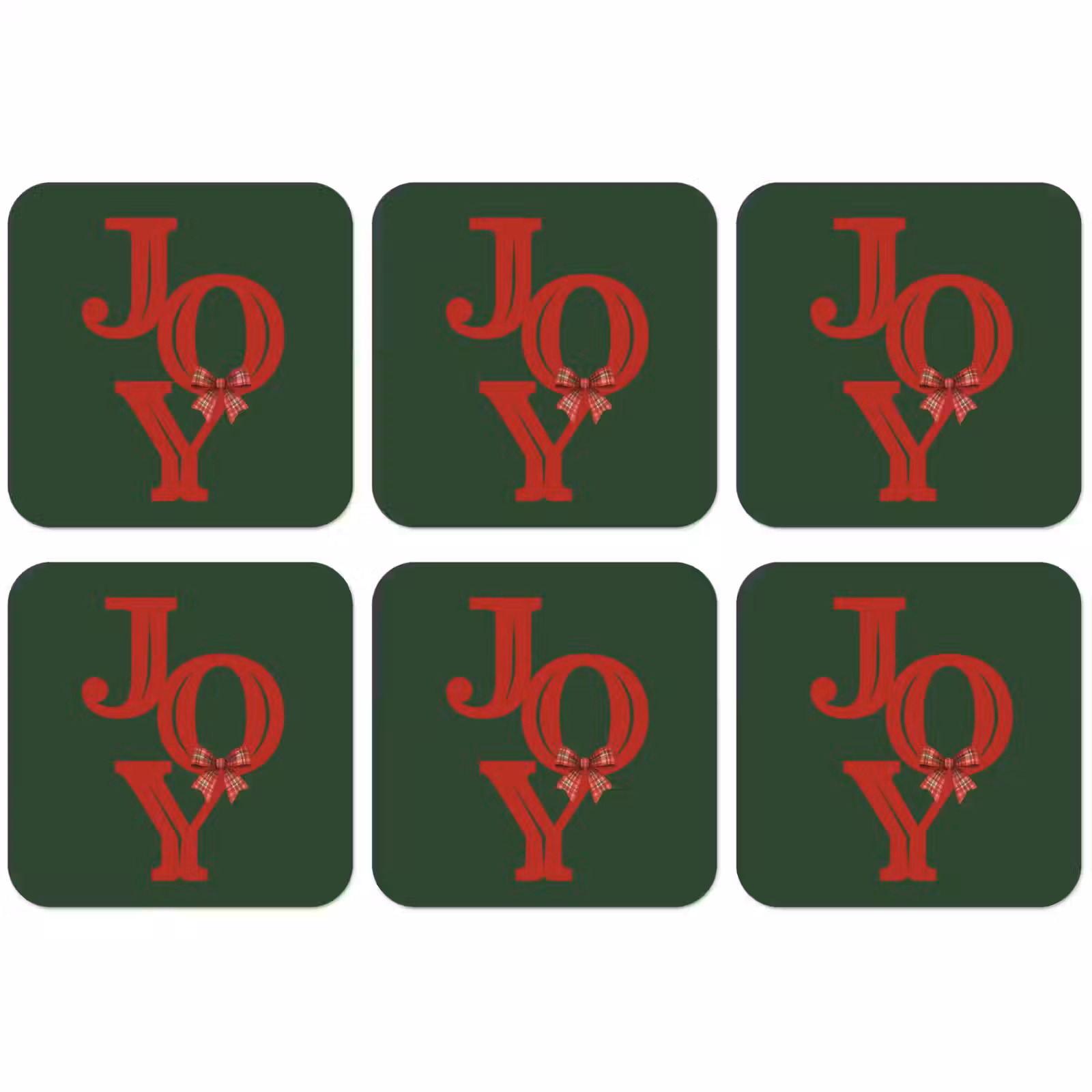 Untersetzer - Text – Weihnachten – Rot — 1