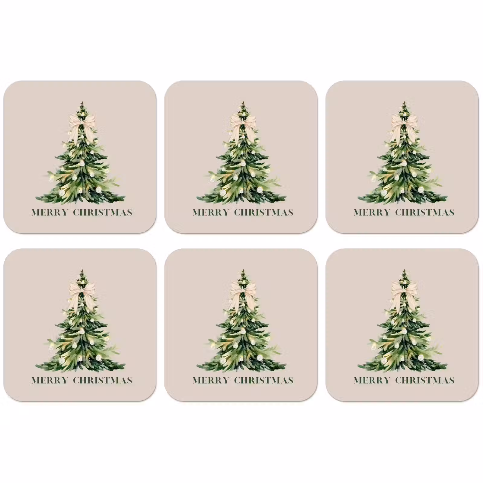 Untersetzer - Weihnachten – Weihnachtsbaum – Text — 1