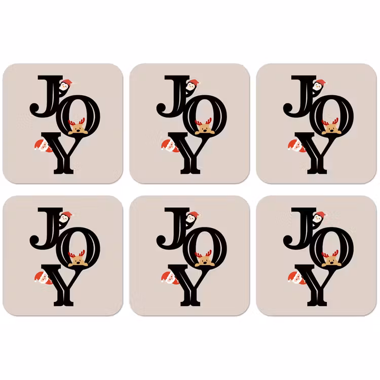 Untersetzer - Joy – Animation – Schwarz – Weihnachten — 1