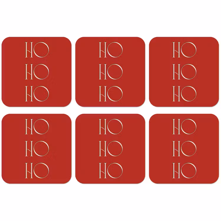 Untersetzer - Text – Weihnachten – Modern – Rot — 1