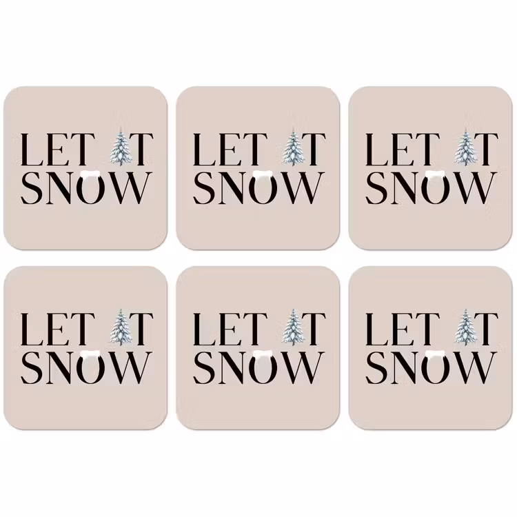 Untersetzer​ - Text – Weihnachten – Schnee — 1