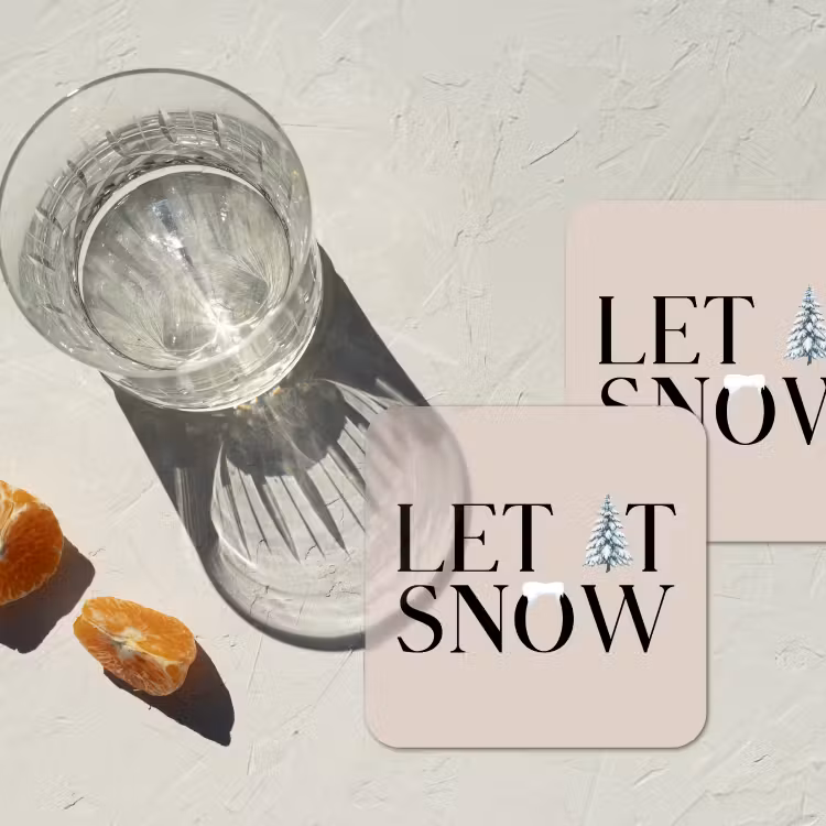 Untersetzer​ - Text – Weihnachten – Schnee — 2