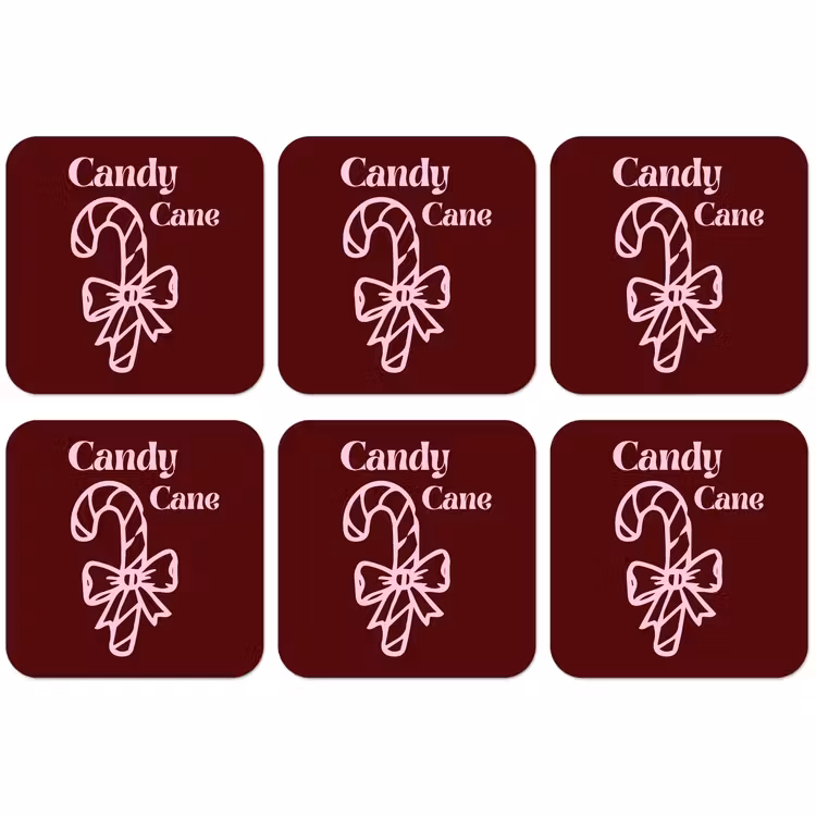 Untersetzer​ - Weihnachten – Süßigkeiten – Text – Rosa — 1