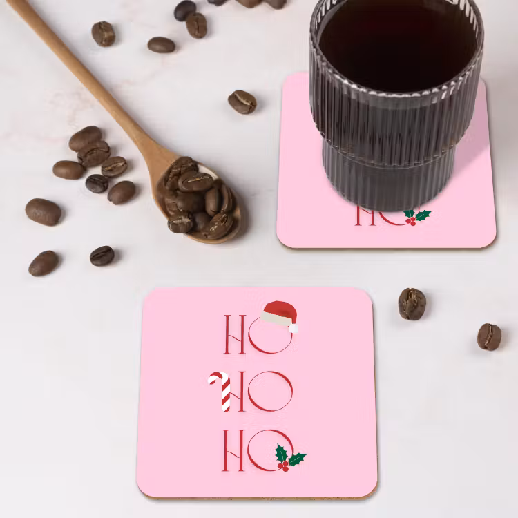 Untersetzer - Weihnachten – Text – Rosa – Illustration — 4