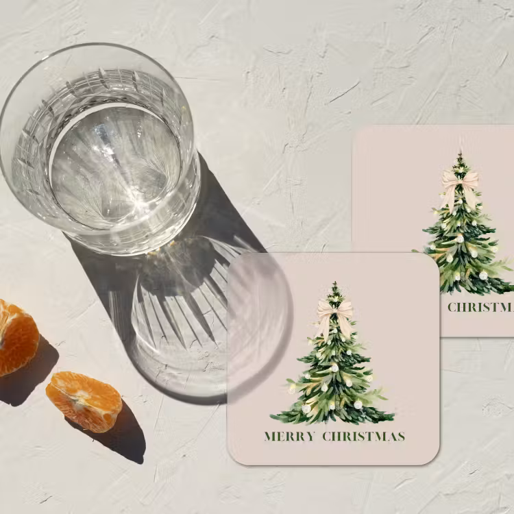 Untersetzer - Weihnachten – Weihnachtsbaum – Text — 2