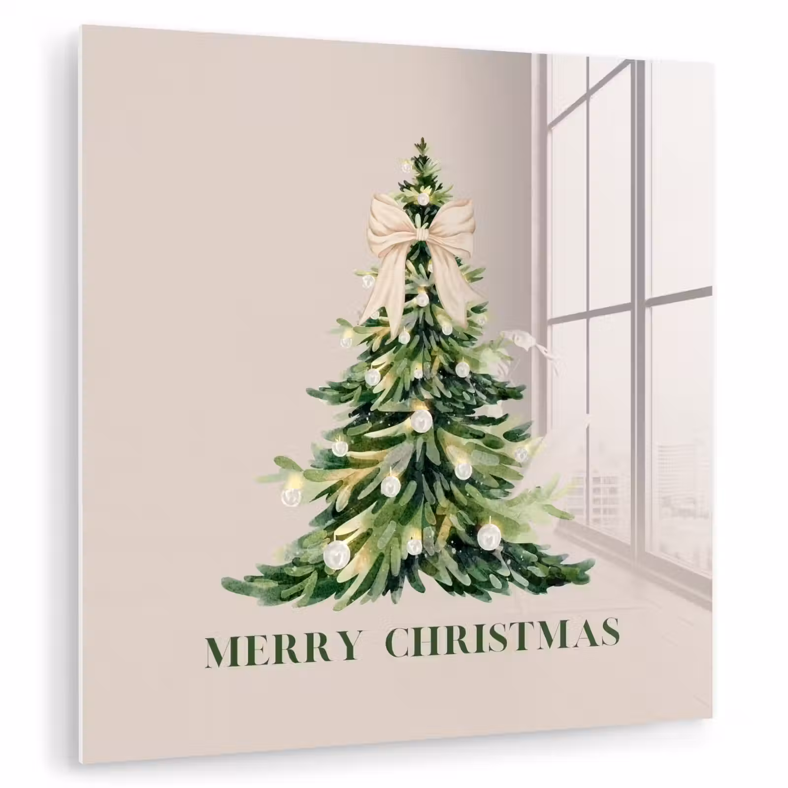 Glasbild - Weihnachten – Weihnachtsbaum – Text — 1