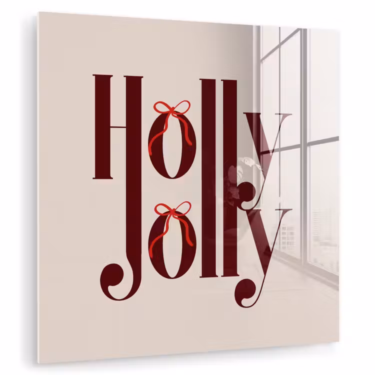 Glasbild - Text – Weihnachten – Braun — 1