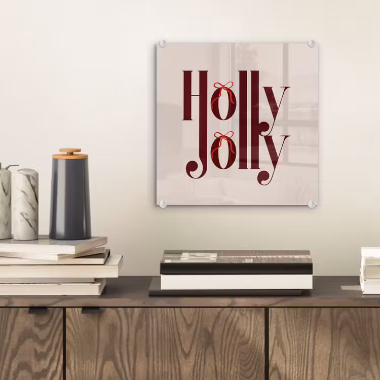 Glasbild - Text – Weihnachten – Braun — 2