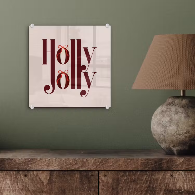Glasbild - Text – Weihnachten – Braun — 4
