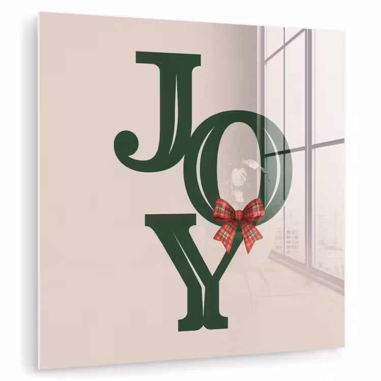 Glasbild - Text – Weihnachten – Grün — 1