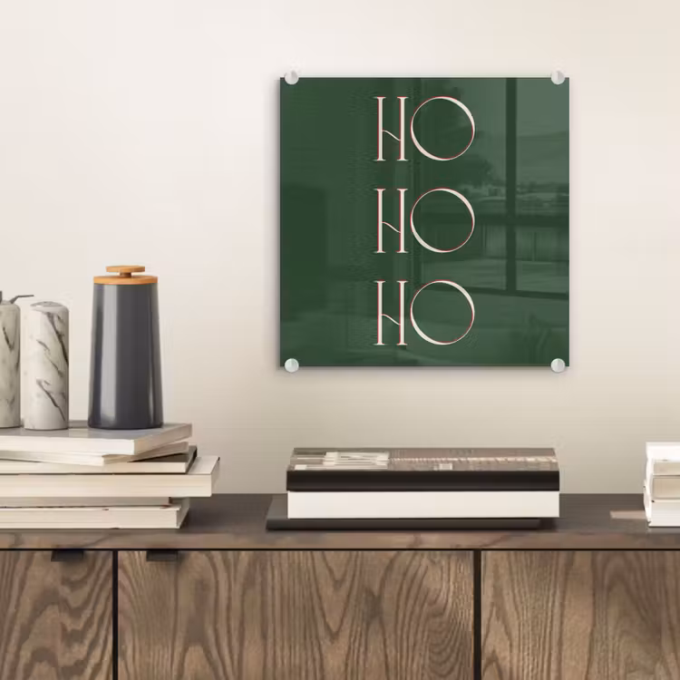 Glasbild - Text – Weihnachten – Modern – Grün — 2