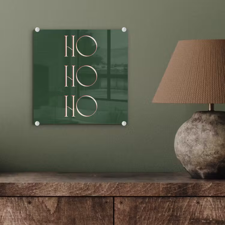 Glasbild - Text – Weihnachten – Modern – Grün — 4