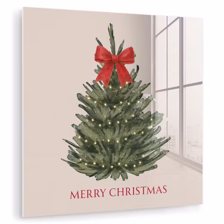 Glasbild - Text – Weihnachten – Weihnachtsbaum — 1