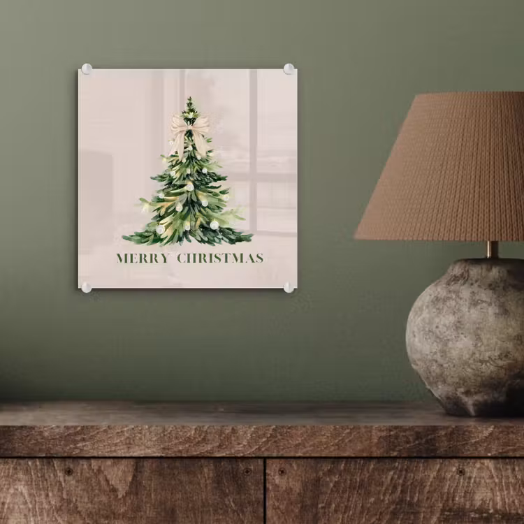 Glasbild - Weihnachten – Weihnachtsbaum – Text — 4