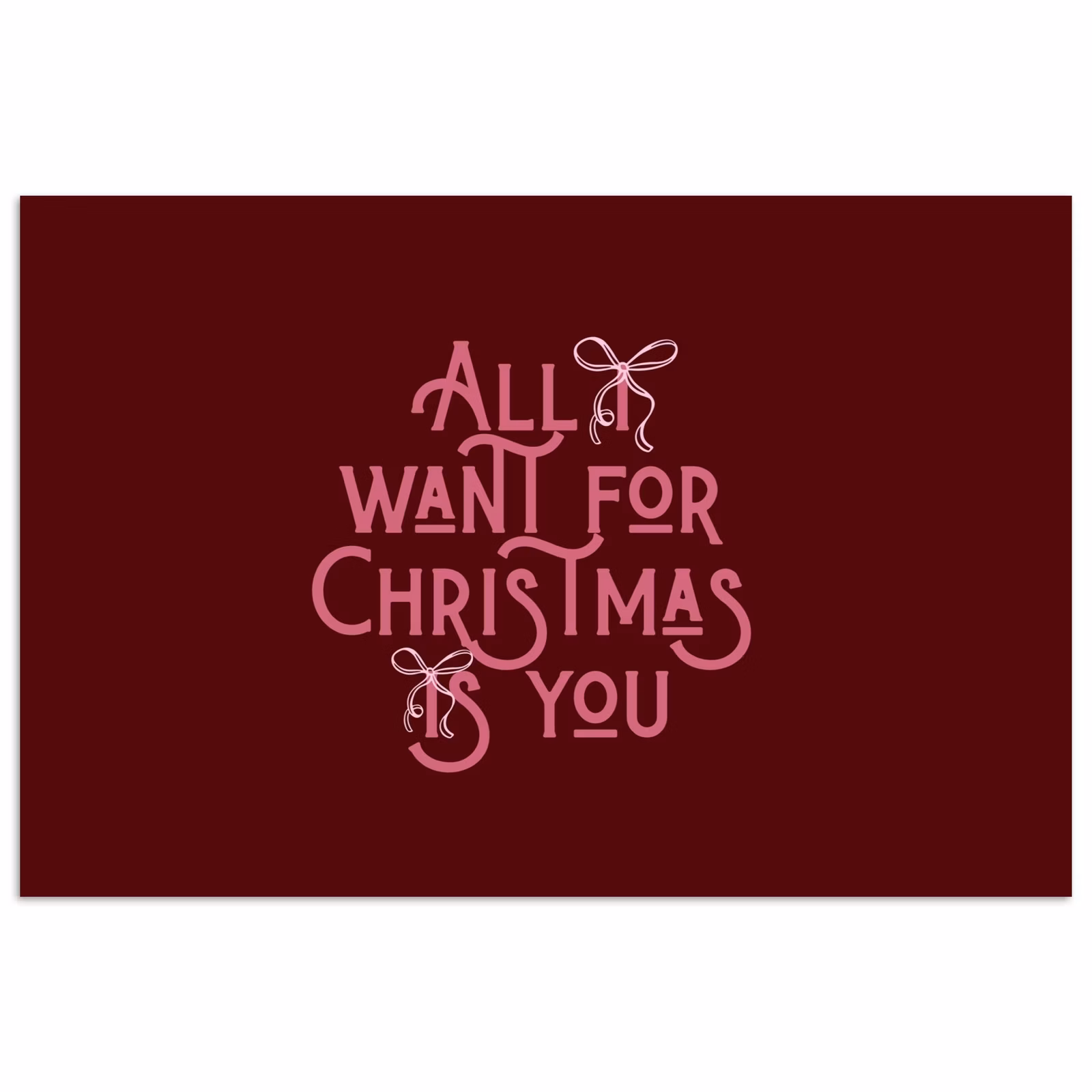 Poster - Text – Weihnachten – Rot – Rosa — 1