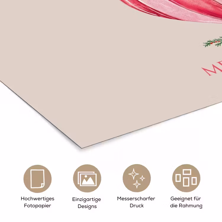 Poster - Weihnachten – Weihnachtskugel – Text — 5