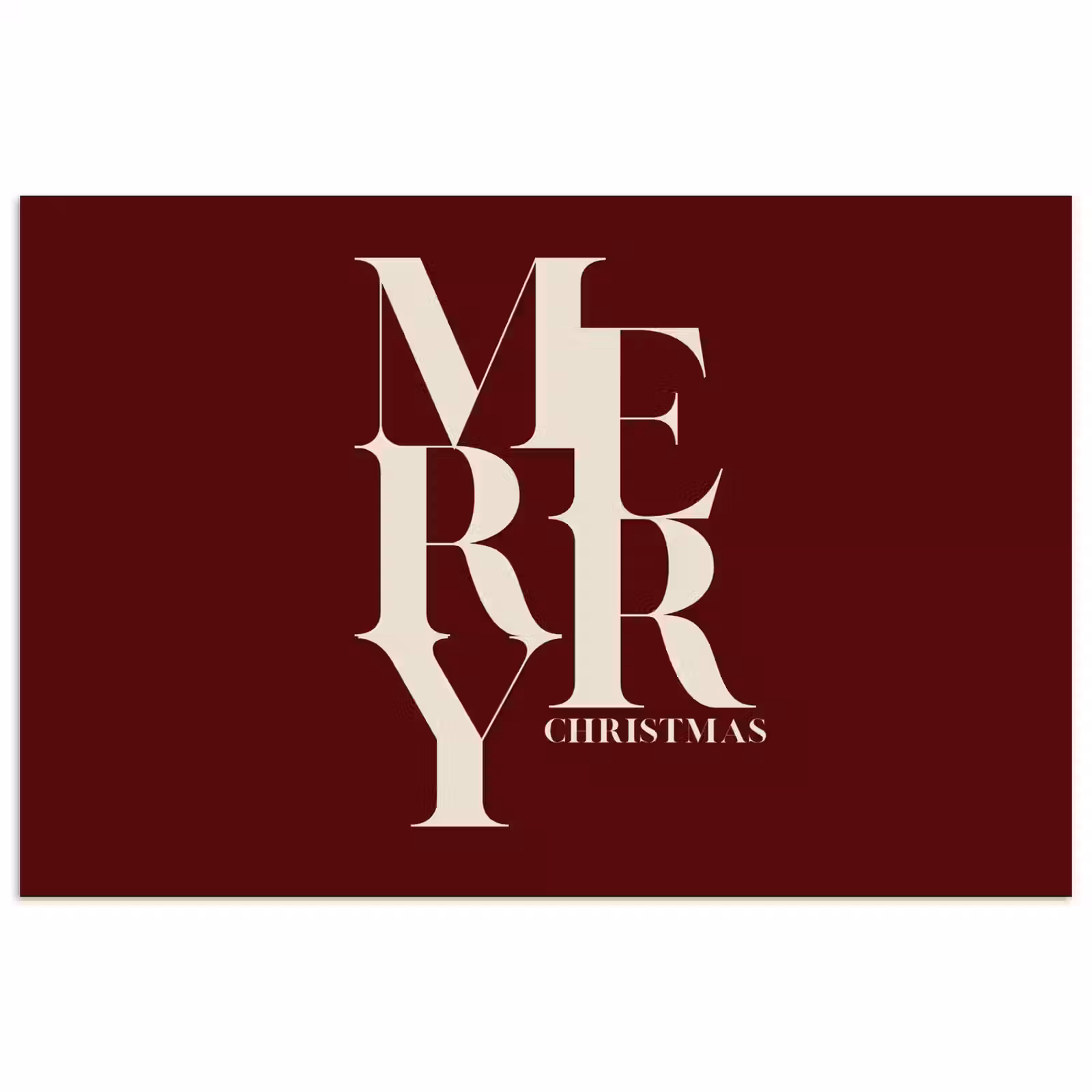 Poster - Merry – Text – Dunkel – Rot — 1