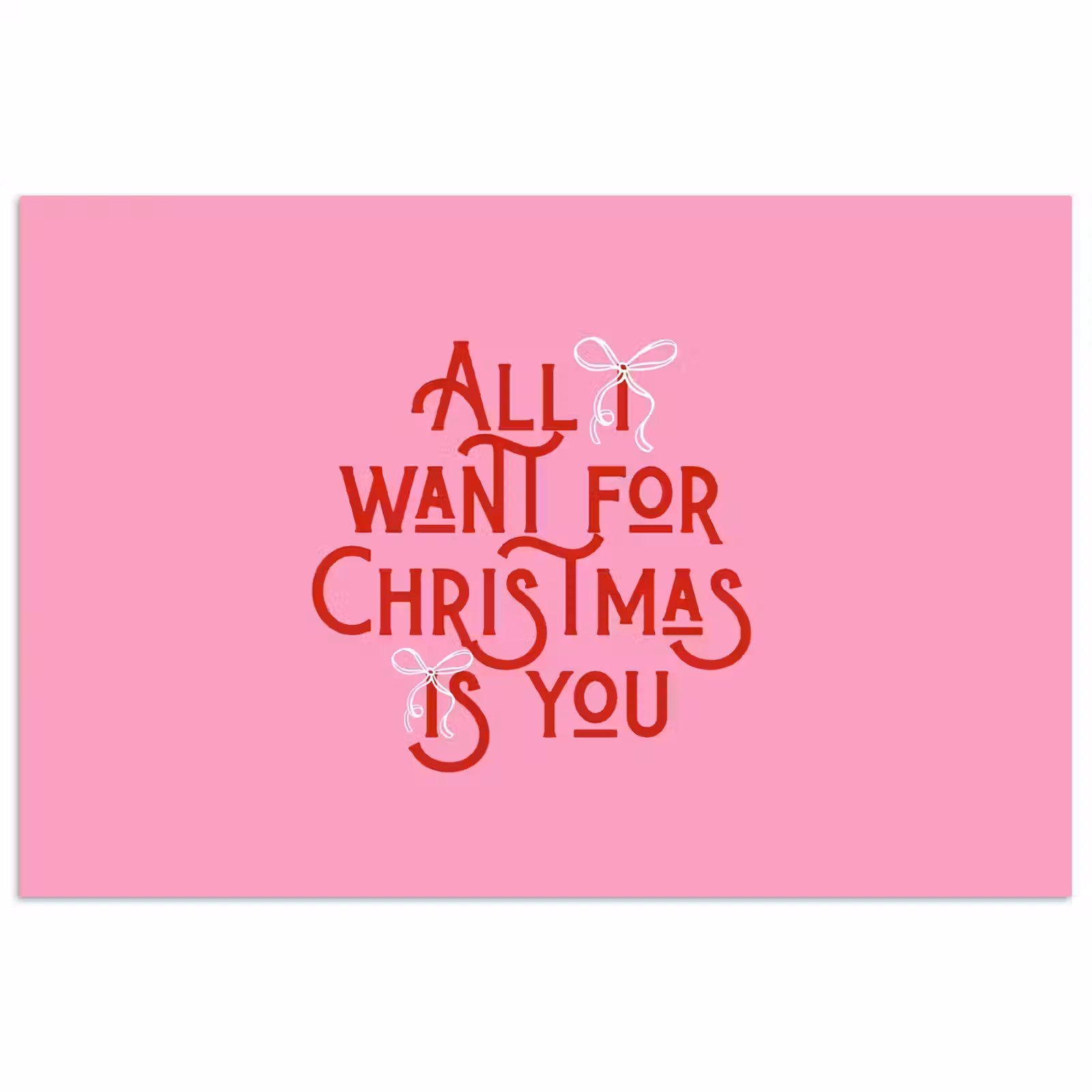 Poster - Text – Weihnachten – Rosa – Rot — 1