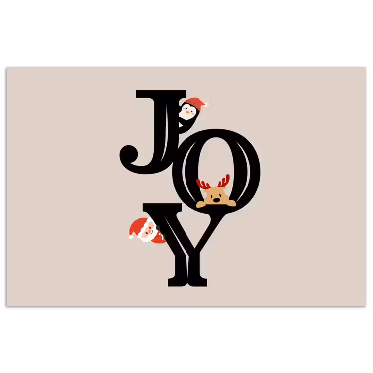 Poster - Joy – Animation – Schwarz – Weihnachten — 1