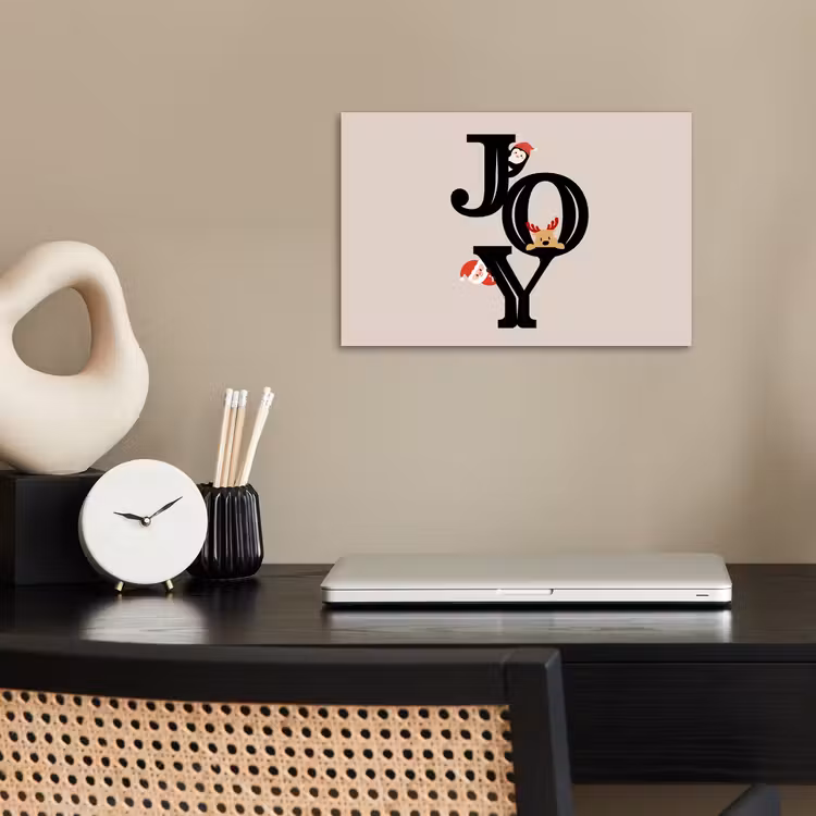 Poster - Joy – Animation – Schwarz – Weihnachten — 2