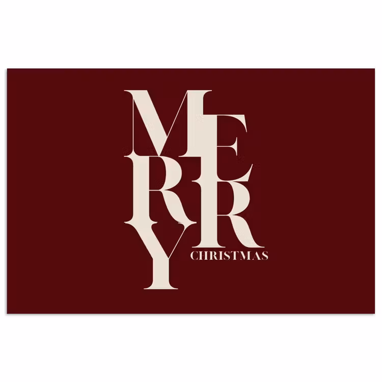 Poster - Merry – Text – Dunkel – Rot — 1