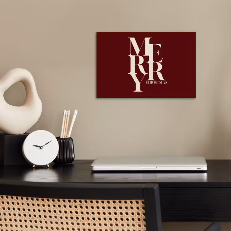 Poster - Merry – Text – Dunkel – Rot — 2