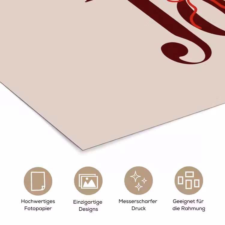 Poster - Text – Weihnachten – Braun — 5
