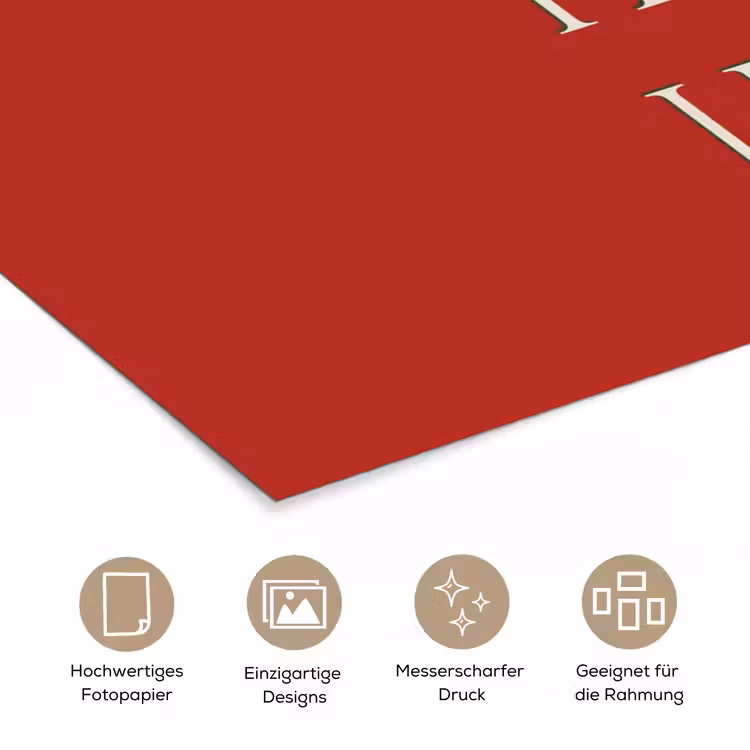 Poster - Text – Weihnachten – Modern – Rot — 5