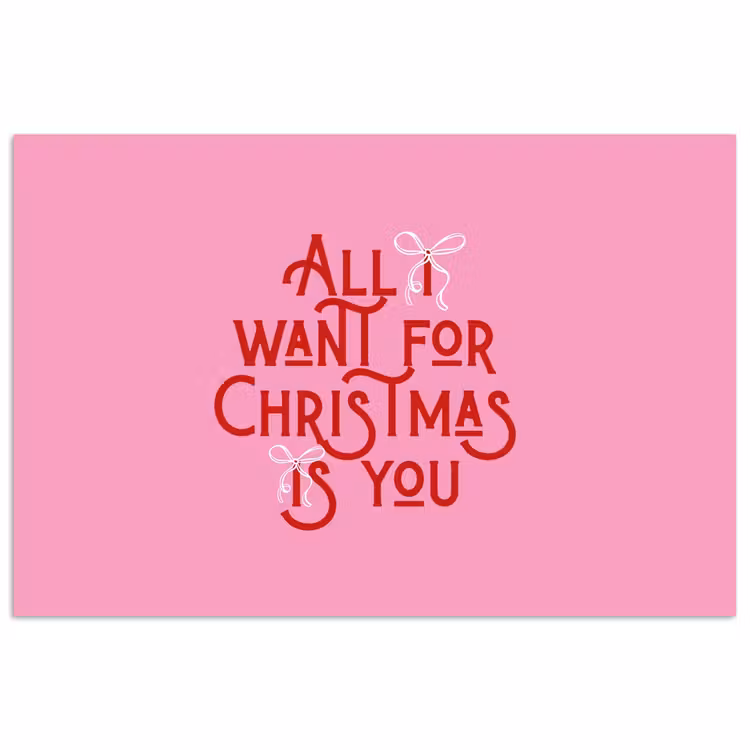 Poster - Text – Weihnachten – Rosa – Rot — 1