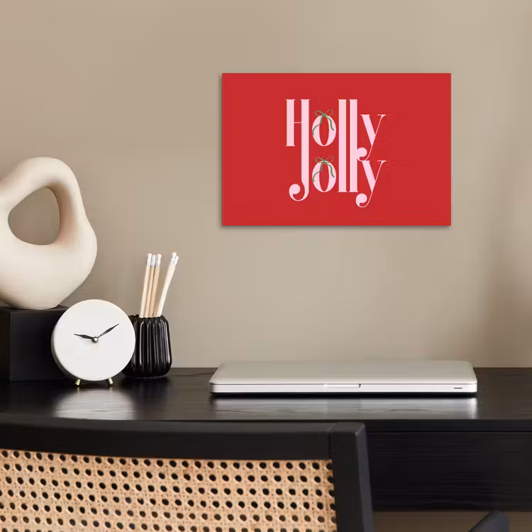Poster - Weihnachten – Rosa – Rot – Text — 2