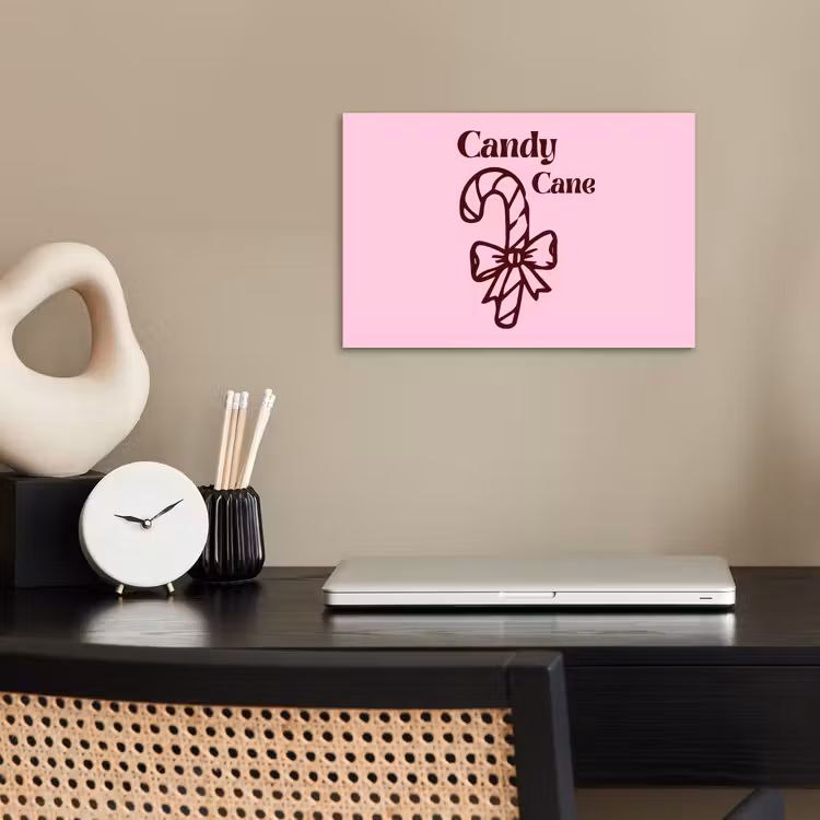 Poster - Weihnachten – Süßigkeiten – Text – Braun – Rosa — 2