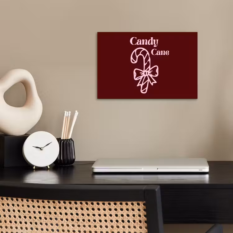 Poster - Weihnachten – Süßigkeiten – Text – Rosa — 2