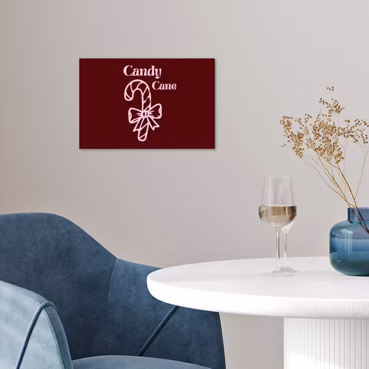 Poster - Weihnachten – Süßigkeiten – Text – Rosa — 4