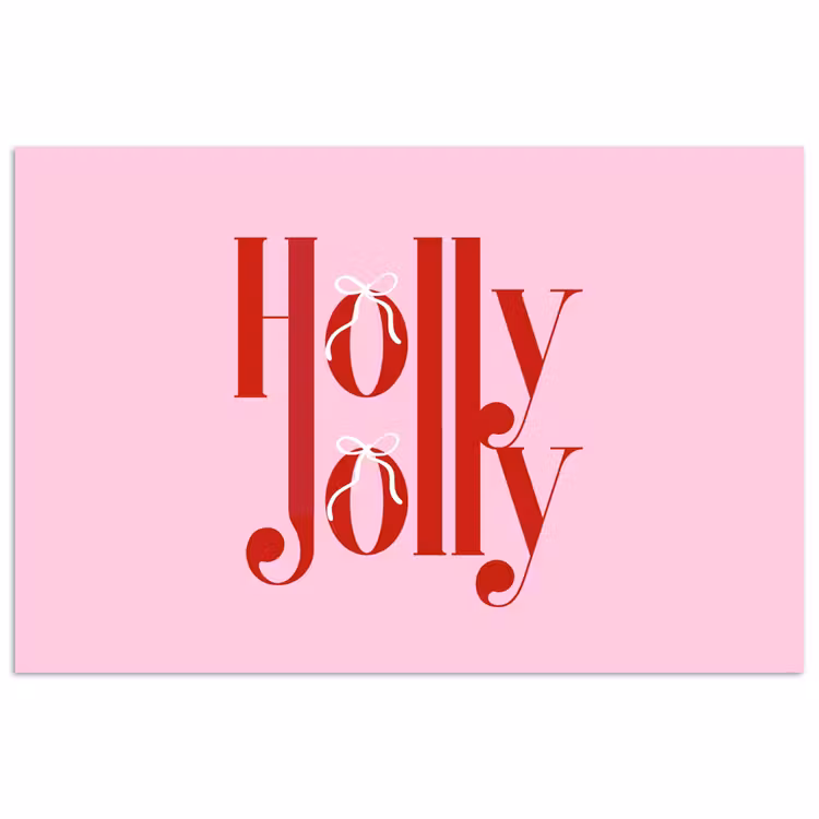Poster - Weihnachten – Text – Rot – Rosa — 1