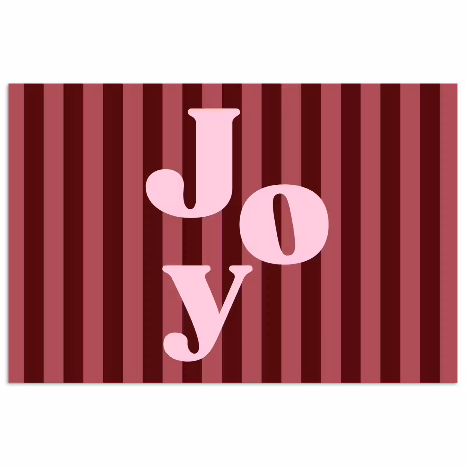 Poster - Joy – Weihnachten – Text – Rosa — 1