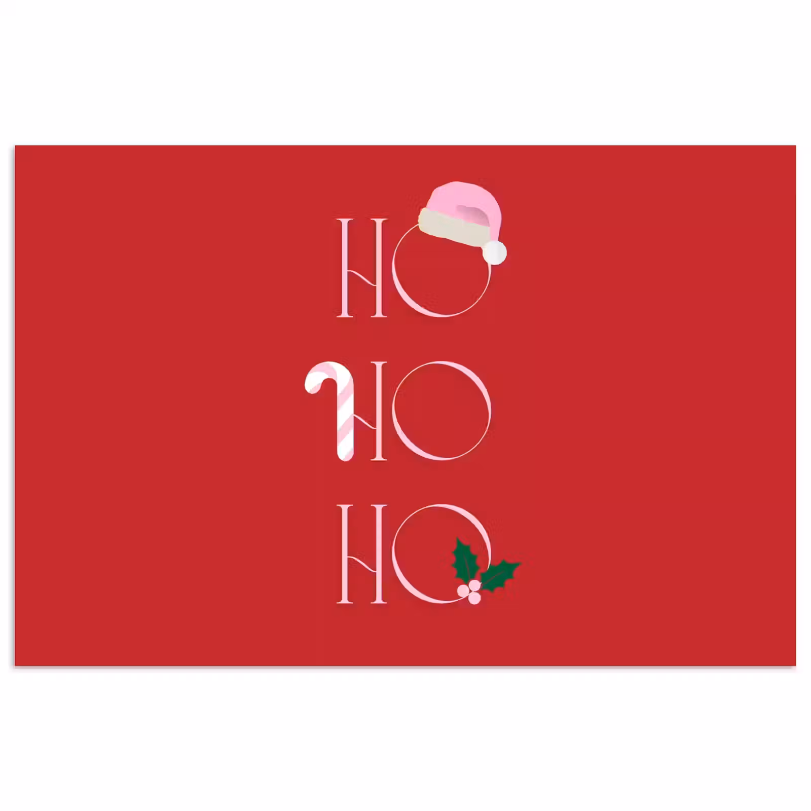 Poster - Weihnachten – Text – Illustration – Rot — 1
