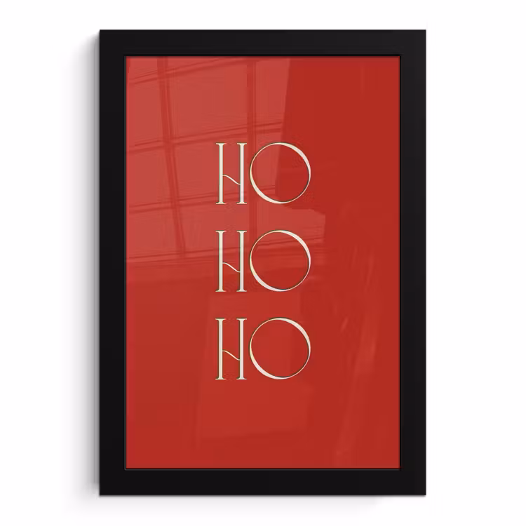 Bilder mit Rahmen - Text – Weihnachten – Modern – Rot — 1