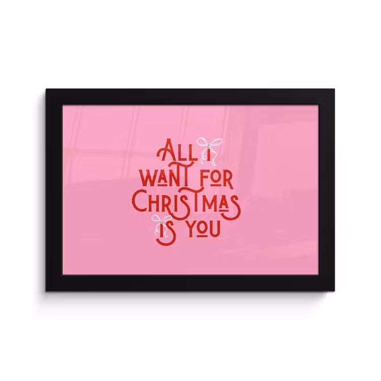 Bilder mit Rahmen - Text – Weihnachten – Rosa – Rot — 1