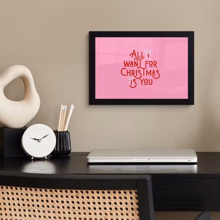 Bilder mit Rahmen - Text – Weihnachten – Rosa – Rot — 2
