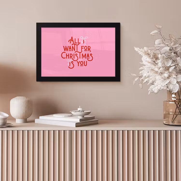 Bilder mit Rahmen - Text – Weihnachten – Rosa – Rot — 4