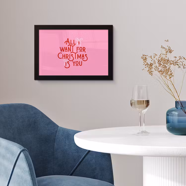 Bilder mit Rahmen - Text – Weihnachten – Rosa – Rot — 5