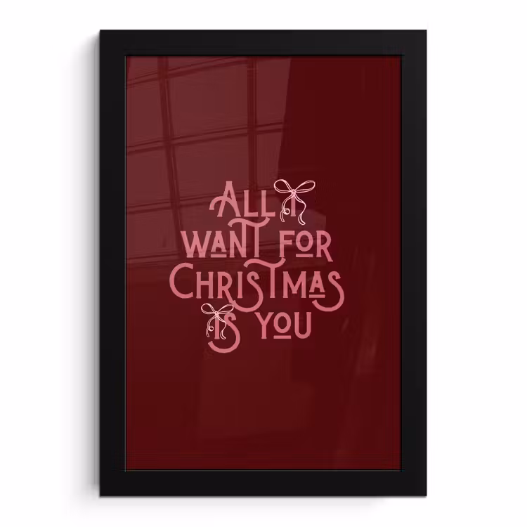 Bilder mit Rahmen - Text – Weihnachten – Rot – Rosa — 1