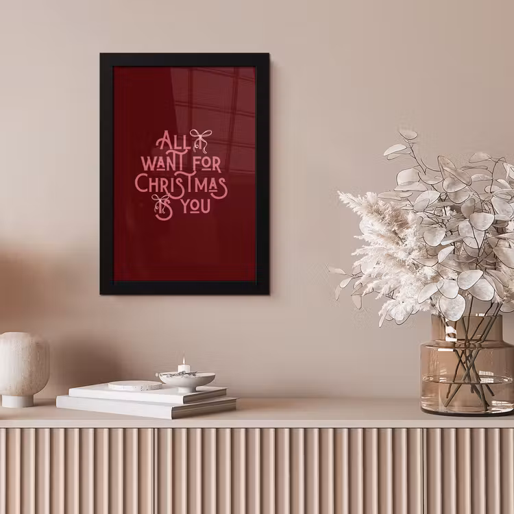 Bilder mit Rahmen - Text – Weihnachten – Rot – Rosa — 4
