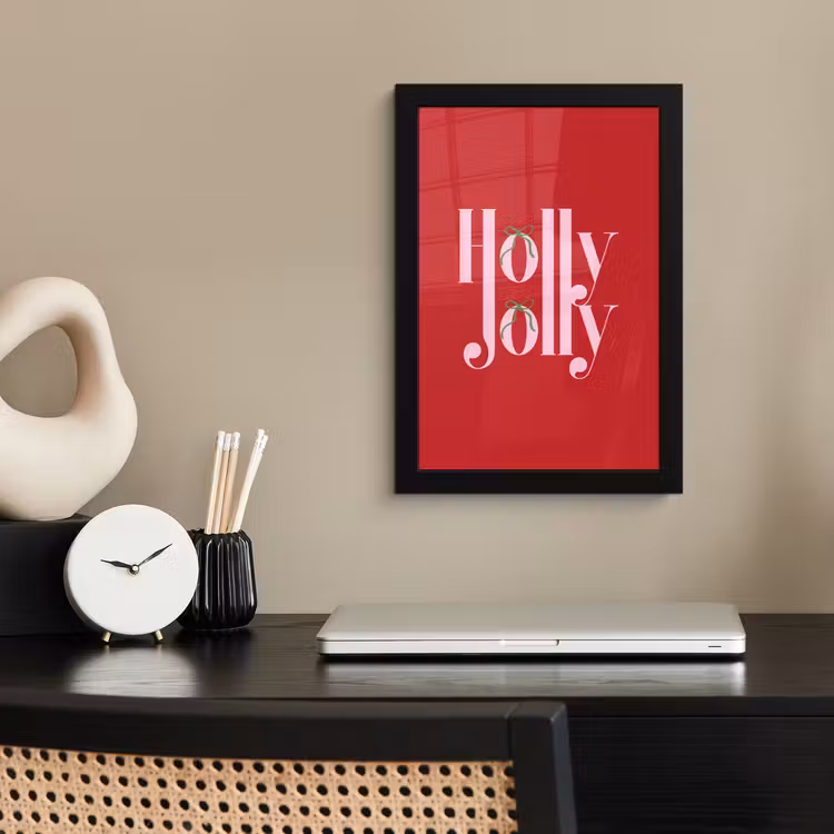 Bilder mit Rahmen - Weihnachten – Rosa – Rot – Text — 2