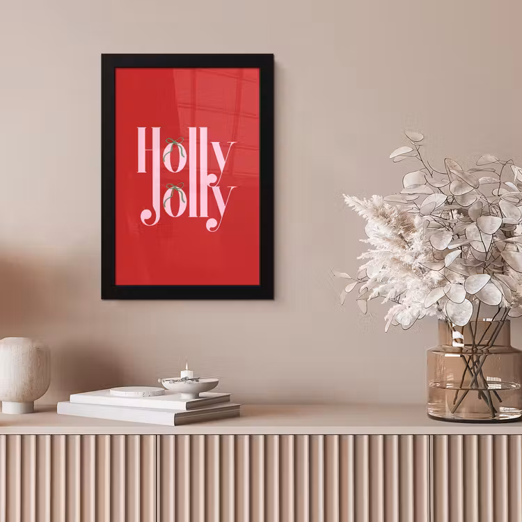Bilder mit Rahmen - Weihnachten – Rosa – Rot – Text — 4