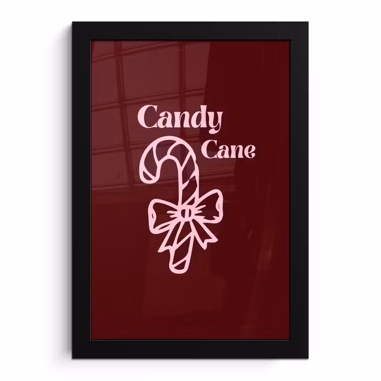 Bilder mit Rahmen - Weihnachten – Süßigkeiten – Text – Rosa — 1