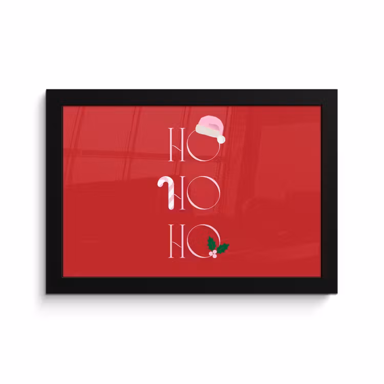 Bilder mit Rahmen - Weihnachten – Text – Illustration – Rot — 1